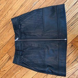 TOP SHOP real leather mini skirt 4 NWOT